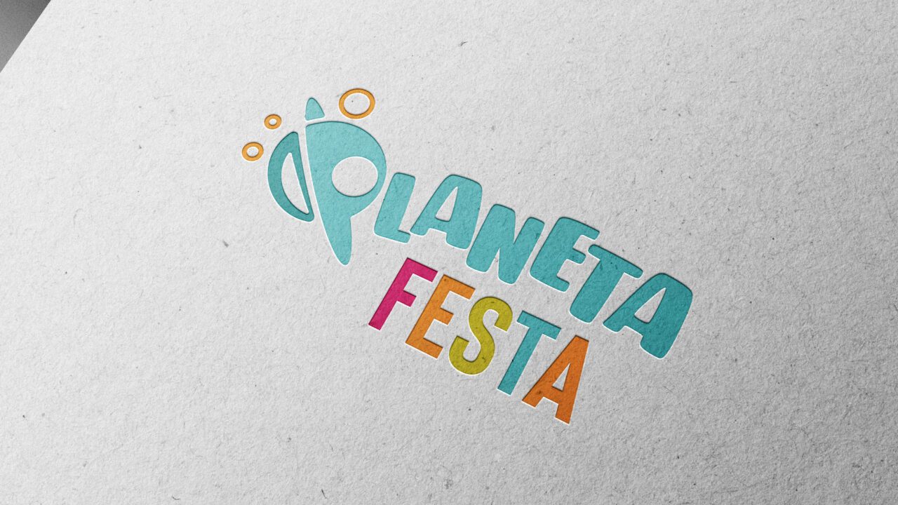 a logo for called planeta festa by af studio
